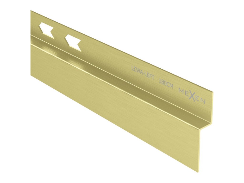 Mexen Line-B lišta 180 cm ľavá, zlatá brúsená - 185502180L