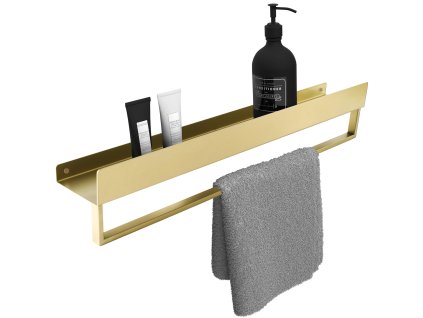 Kúpeľňová polica SF01 60cm gold brush