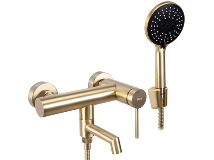 Rea Foss vaňová batéria s ručnou sprchovou súpravou, zlatá matná, REA-B5112