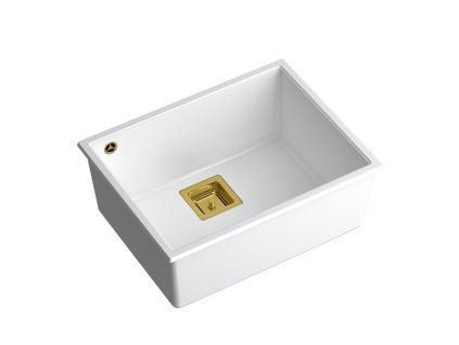 granitový drez DAVID 50 White