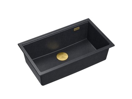 granitový drez Logan 110 Black Metallic