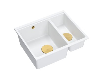 granitový drez Logan 150 White