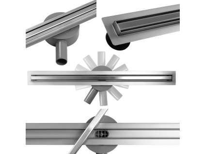 Odtokový žľab CALANI ECO360 SLIM CHROME 60