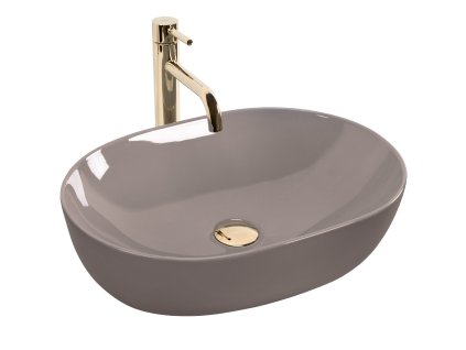 Umývadlo na dosku Rea Lisa Beige Shiny