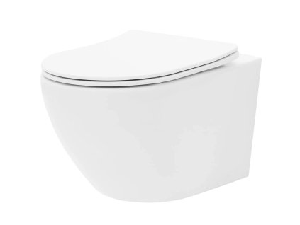 Závesné záchodová misa Rea Carlo Mini Tornado Rimless Flat N