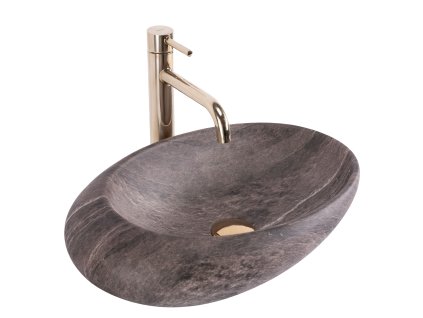 Rea Roxy A umývadlo na dosku 49 x 31 cm, tmavosivá, REA-U6649