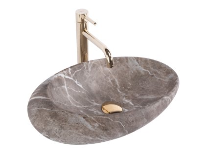 Rea Roxy B umývadlo na dosku 49 x 31 cm, sivá, REA-U6650