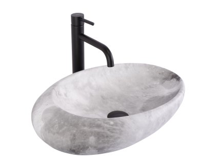 Rea Roxy C umývadlo na dosku 49 x 31 cm, sivá, REA-U6651