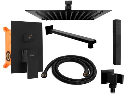 Rea Fenix podomietková sprchová súpravva + BOX, čierna matná, REA-P6920