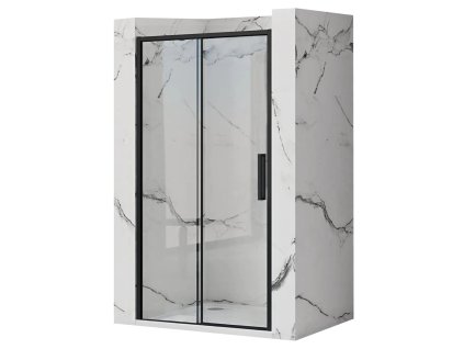 Rea Rapid Slide posuvné sprchové dvere 110x195 cm, priehľadné sklo, profil čierny, REA-K6401