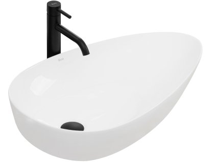 Rea Greta 65 umývadlo na dosku 66 x 40 cm, biela, REA-U8537