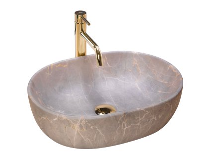 Rea Lara umývadlo na dosku 49 x 35 cm, béžová, REA-U9887