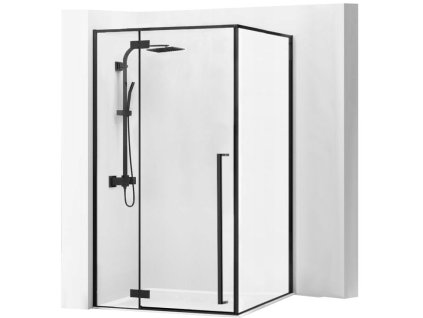 Rea Fargo sprchový kút s 1-krídlovými dverami, 90x120x 195 cm, priehľadné sklo 6 mm, profil čierny matný, REA-K3214