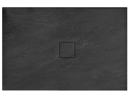 Rea Stone kamenná sprchová vanička 80x100 cm, čierna, REA-K9756