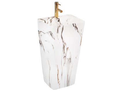 Rea Aris Marble voľne stojace umývadlo, 83 x 44 cm, imitácia kameňa, REA-U6906
