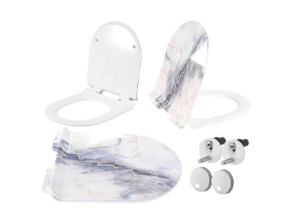 Toilet seat CARLO GRANIT SHINY DUROPLAST SLIM