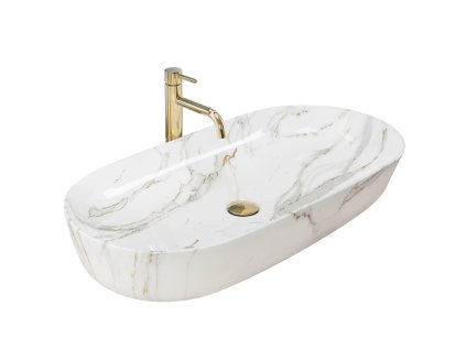 Rea Cleo umývadlo na dosku 81 x 41 cm, imitácia kameňa Aiax, REA-U8404