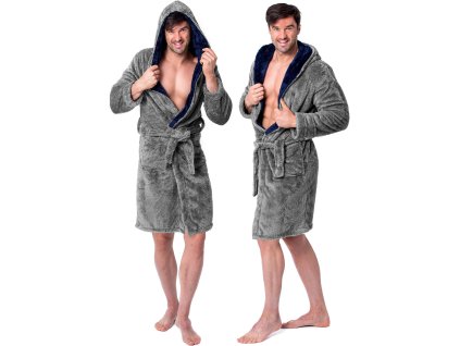 Pánsky župan Jordan modro-sivý M