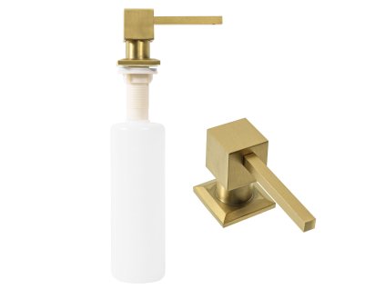 Zásobník na mydlo gold brush square