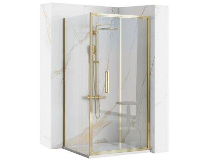 Rohový sprchovací kút REA RAPID FOLD Gold