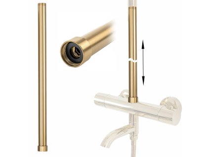 Predĺženie pre vaňovú/sprchovú súpravu BRUSH GOLD 50cm