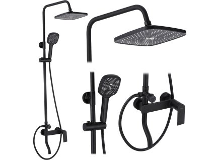 Sprchový set REA STORM BLACK MATT