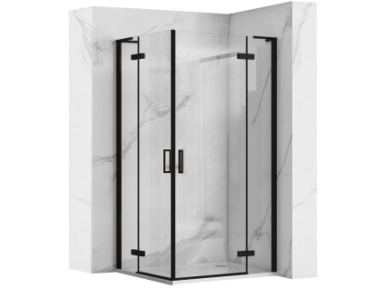 Sprchová kabína REA Hugo Double Black 90x90