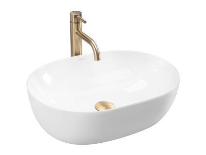 Rea Lisa umývadlo na dosku 49 x 38,5 x 14 cm, biela lesklá, REA-U6022