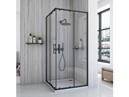 Sprchovací kút REA City 80x80 Black