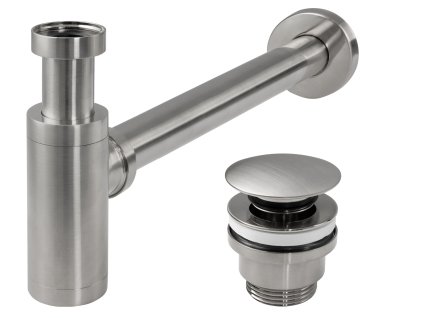 Sifón click-clack BRUSH NICKLE INOX