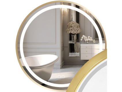Zrkadlo LED 70cm MMJ Gold
