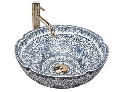 Rea Vivien umývadlo na dosku 42,5 x 42,5 cm, modrá, REA-U5666