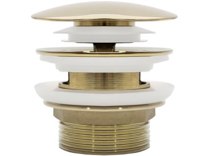 Rea Univerzálny vaňový výpusť Click-Clack s prepadom, zlatý, REA-W2004