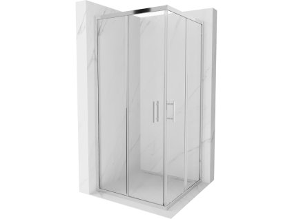 Mexen Rio sprchový kút štvorcový 90 x 90 cm, priehľadné sklo, profil chróm - 860-090-090-01-00