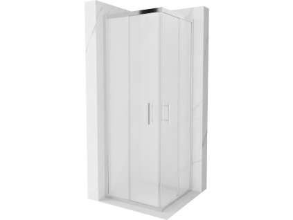 Mexen Rio sprchový kút štvorcový 70 x 70 cm, námraza, profil chróm -  860-070-070-01-30