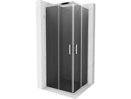 Mexen Rio sprchový kút štvorcový 80 x 80 cm, šedé sklo, profil chróm - 860-080-080-01-40