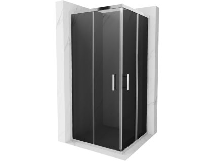 Mexen Rio sprchový kút štvorcový 90 x 90 cm, šedé sklo, profil chróm - 860-090-090-01-40
