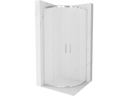 Mexen Rio sprchový kút štvrťkruhový 90 x 90 cm, námraza, profil chróm - 863-090-090-01-30
