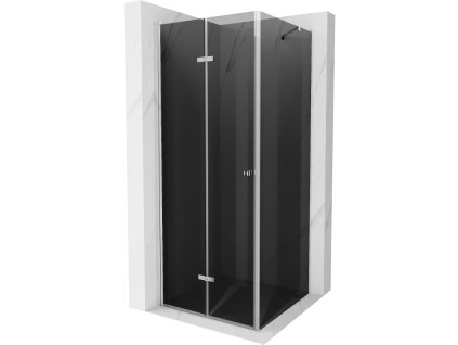 Mexen Lima sprchový kút skladací  80 x 80 cm, šedé sklo, profil chróm - 856-080-080-01-40
