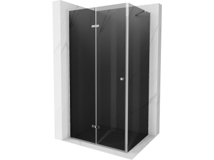 Mexen Lima sprchový kút skladací  80 x 120 cm, šedé sklo, profil chróm - 856-080-120-01-40