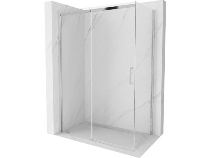 Mexen Omega sprchový kút posuvné dvere 140 x 80 cm, priehľadné sklo, profil chróm - 825-140-080-01-00