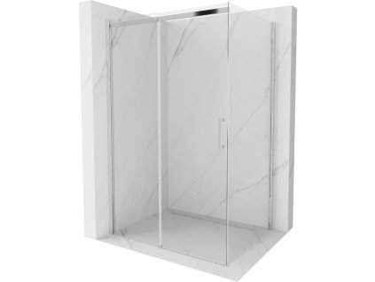 Mexen Omega sprchový kút posuvné dvere 160 x 100 cm, priehľadné sklo, profil chróm - 825-160-100-01-00