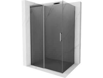 Mexen Omega sprchový kút posuvné dvere 150 x 90 cm, šedé sklo, profil chróm - 825-150-090-01-40