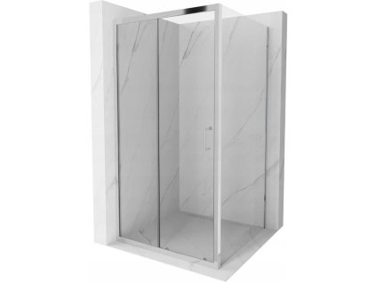 Mexen Apia sprchový kút posuvné dvere 90 x 90 cm, priehľadné sklo, profil chróm - 840-090-090-01-00