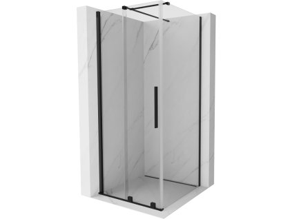 Posuvný sprchový kút Mexen Velar 120 x 120 cm, priehľadný, čierny - 871-120-120-01-70