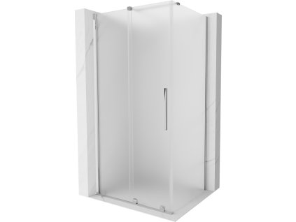 Posuvný sprchový kút Mexen Velar 90 x 75 cm, matný, chróm - 871-090-075-31-01