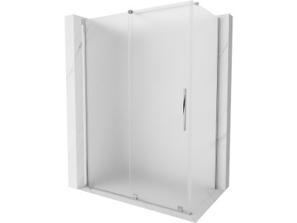 Posuvný sprchový kút Mexen Velar 140 x 75 cm, matný, chróm - 871-140-075-31-01