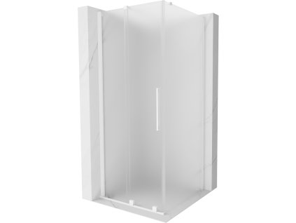Mexen Velar výsuvný sprchový kút 90 x 90 cm, matný, biely - 871-090-090-31-20