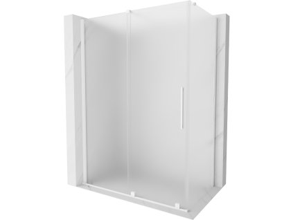 Posuvný sprchový kút Mexen Velar 160 x 80 cm, matný, biely - 871-160-080-31-20