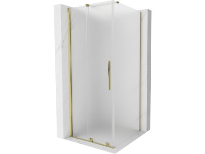 Posuvný sprchový kút Mexen Velar 110 x 110 cm, matný, zlatý - 871-110-110-31-50